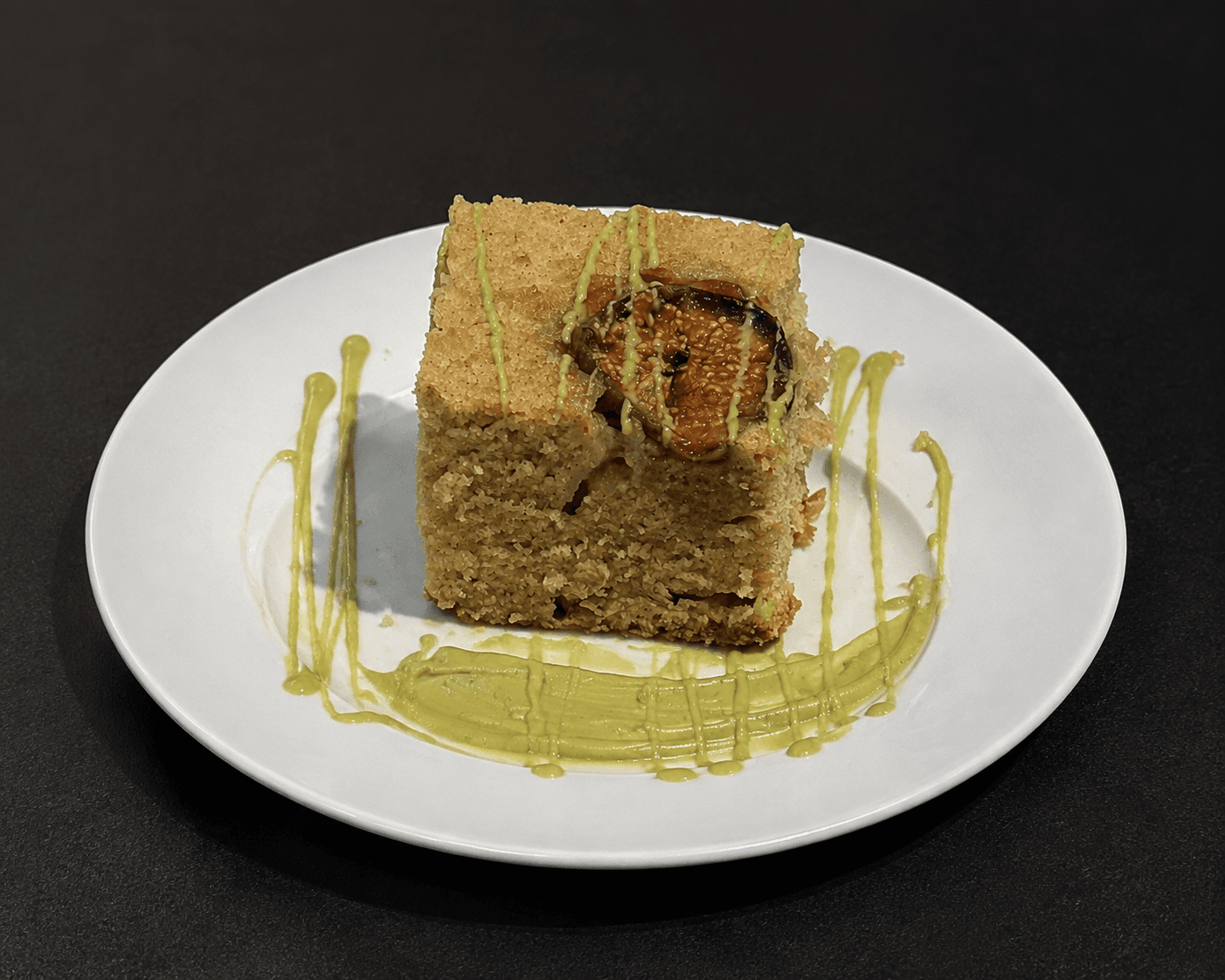 Fig Cake with Pistachio Sauce