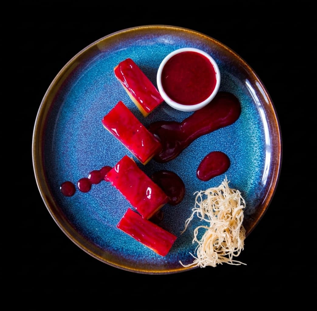 Max Irish Moss Slices with Wild Berry Coulis